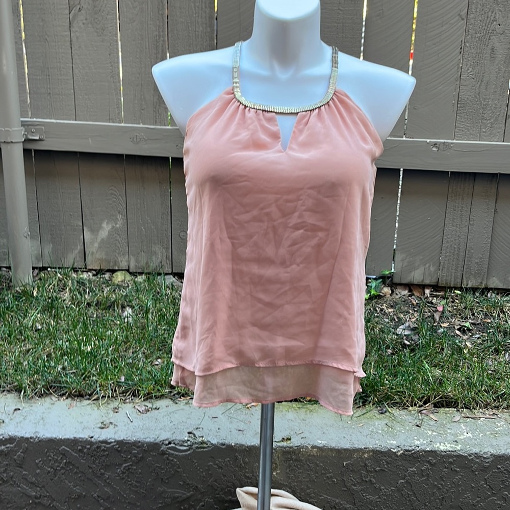 Peachy beige chiffon top
